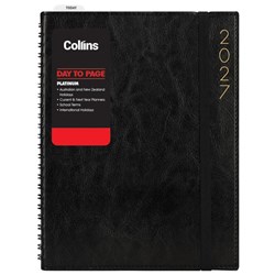 Collins A51 1 Hour Appointment Diary A5 1 Day Per Page 2025 Black