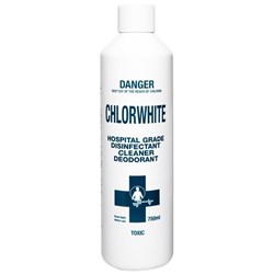 Ecolab Chlorwhite Bleach Sanitiser Cleaner 750ml, Carton of 12