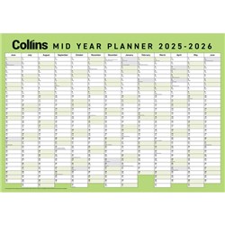 Collins A2 Mid Year Planner 1 June 2025 to 30 June 2026