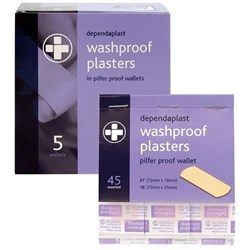 Dependaplast Pilfer Proof Washproof Plasters, Box of 5 Wallets