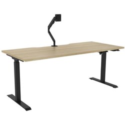 Breeze Active Electric Height Adjustable Desk Monitor Arm No Bluetooth 1800mm Atlantic Oak/Black