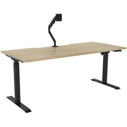 Breeze Active Electric Height Adjustable Desk Monitor Arm Bluetooth 1800mm Atlantic Oak/Black