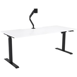 Breeze Active Electric Height Adjustable Desk Monitor Arm Bluetooth 1800mm White/Black
