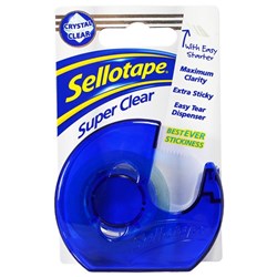 Sellotape Super Clear Tape Dispenser & Roll 18mm x 15m