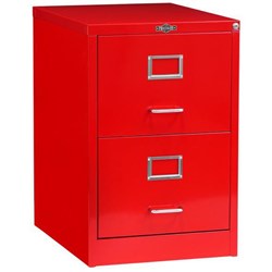 Precision Vintage Filing Cabinet 2 Drawer Gloss Red