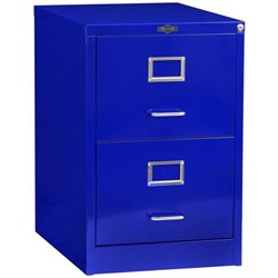 Precision Vintage Filing Cabinet 2 Drawer Gloss Blue