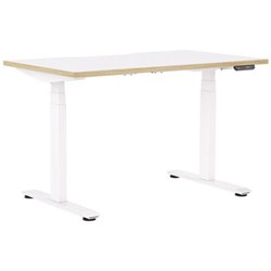 Klever Pro Electric Single User Height Adjustable Desk 1200mm Snowdrift/Classic Oak/White