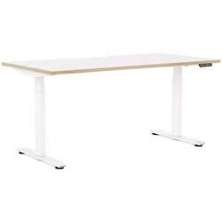 Klever Pro Electric Single User Height Adjustable Desk 1500mm Snowdrift/Classic Oak/White