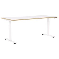 Klever Pro Electric Single User Height Adjustable Desk 1800mm Snowdrift/Classic Oak/White