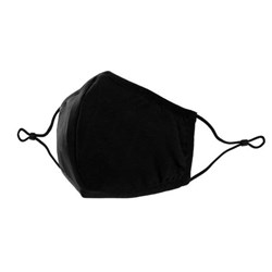 Health Warrior Face Mask Reusable 100% Cotton Antibacterial Black