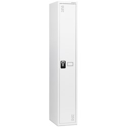 Precision Classic Locker 1 Tier Flush Latch Lock 300mm White Satin