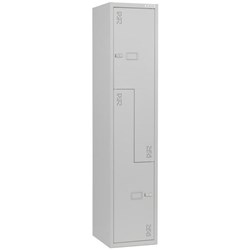 Precision Classic Locker 2 Step Latch Lock 375mm Silver Grey