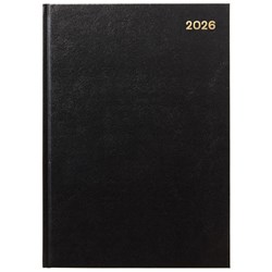 Winc A41 1/2 Hour Appointment Diary Recycled A4 1 Day Per Page 2026 Black
