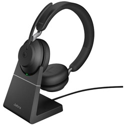 Jabra Evolve 2 65 MS USB-C Stereo Headphone With Stand Black
