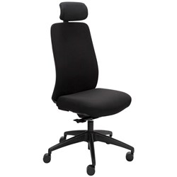 Buro Vela Task Chair With Head Rest High Back Black