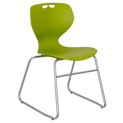 Mata Visitor Chair Sled Base Olive