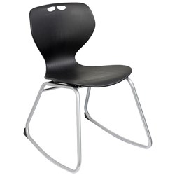 Mata Rocker Visitor Chair Sled Base Black