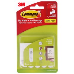 Command™ Picture Hanging Strips Small Multipack, Pack of 8 Sets