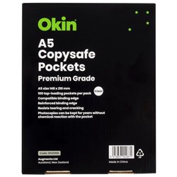 Okin Premium Grade Copysafe Pockets A5, Box of 100