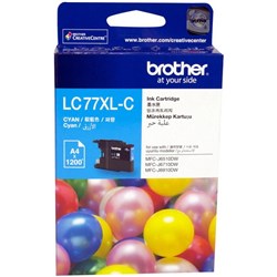 Brother LC77XL-C Cyan Ink Cartridge High Yield