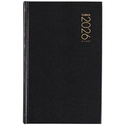 Collins 81A 1/2 Hour Appointment Diary 125x195mm Day Per Page 2026 Black