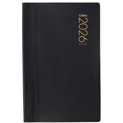 Collins 81PA 1/2 Hour Appointment Diary PVC Cover 125x195mm Day Per Page 2026 Black