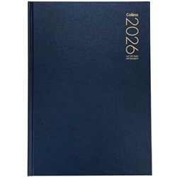 Collins A41 1/4 Hour Appointment Diary A41 2 Pages Per Day 2026 Navy