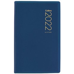 Collins A6.51P Pocket Diary 1 Day To A Page 2022 Blue