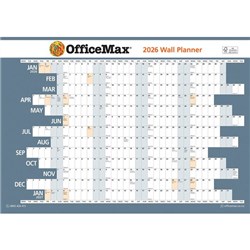 OfficeMax A3 Dated Year Wall Planner Double Sided Unlaminated 420x297mm 2026
