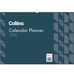 Collins Colplan Wiro Wall Calendar 1 Month Per Page 2026