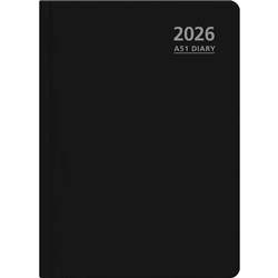 OfficeMax A51 1/2 Hour Appointments Diary A5 1 Day Per Page 2026 Black