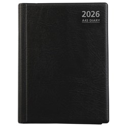OfficeMax A43 1 Hour Appointments Executive Diary A4 Week To View 2026 Black