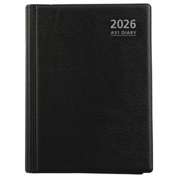 OfficeMax A51 1/2 Hour Appointments Executive Diary A5 1 Day Per Page 2026 Black