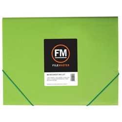 FM Vivid Document Wallet A4 Lime Green