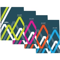 Collins A5 Spiral Notebook Assorted Colours 120 Pages