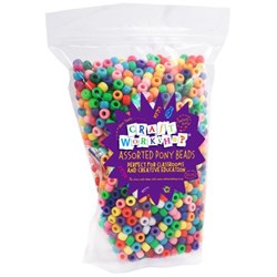 Craft Workshop Classic Pony Beads, Pack of 1800