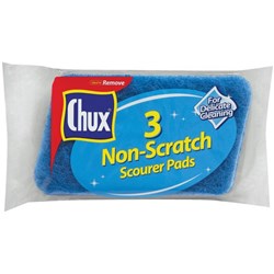 Chux Non Scratch Scouring Pads, Pack of 3