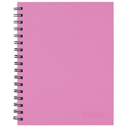 Collins A5 Hardcover Spiral Notebook Mauve Pink 200 Pages