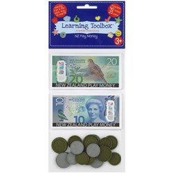 NZ Play Money 20 Coins & 40 Notes, Pack of 60