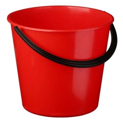 Plastic Bucket 9.6L Red