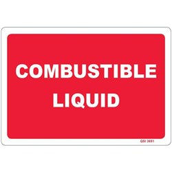 Combustible Liquid Safety Sign 340x240mm