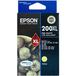 Epson 200XL Yellow Ink Cartridge High Yield C13T201492