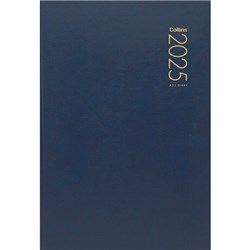 Collins A52 Diary A5 2 Days Per Page 2025 Blue