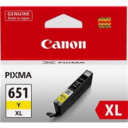 Canon CLI-651XLY Yellow Ink Cartridge High Yield