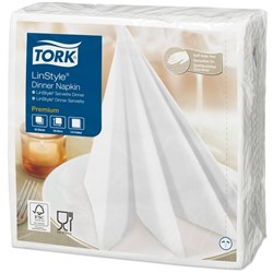 Tork Linstyle Napkins 1 Ply White, Carton of 12 Packs