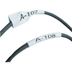 Dymo Labelling Tape Rhino Industrial Heat-Shrink 9mm x 1.5m Black on White