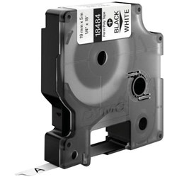 Dymo Labelling Tape Rhino Industrial Permanent Polyester 19mm x 5.5m Black on White