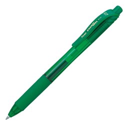 Pentel Energel-X Green Retractable Rollerball Gel Pen 0.7mm Fine Tip