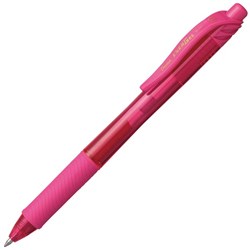 Pentel Energel-X Pink Retractable Rollerball Gel Pen 0.7mm Fine Tip