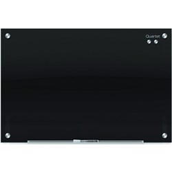 Quartet Infinity Glass Board Magnetic Black 450 x 600mm